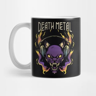 Death Metal Satanic Baphomet Cat Mug